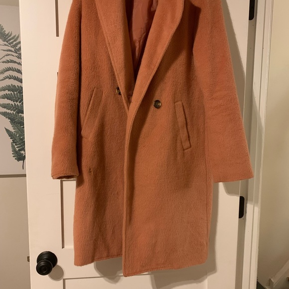 Peachy pink car coat, size small - Picture 10 of 11